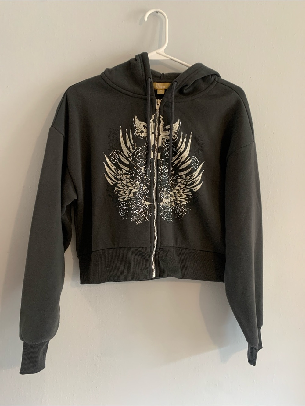 CULT FAVORITE Charcoal Zip Hoodie